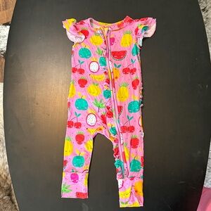 Colorful Fruit Print Kids One Piece